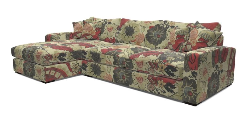 Stockbridge Chaise LHF in Two Tone Plain Biscuit