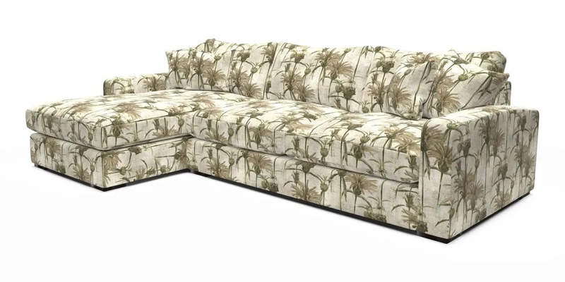 Stockbridge Chaise LHF in Two Tone Plain Biscuit