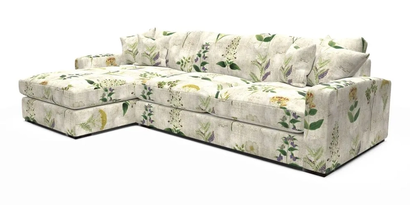 Stockbridge Chaise LHF in Two Tone Plain Biscuit