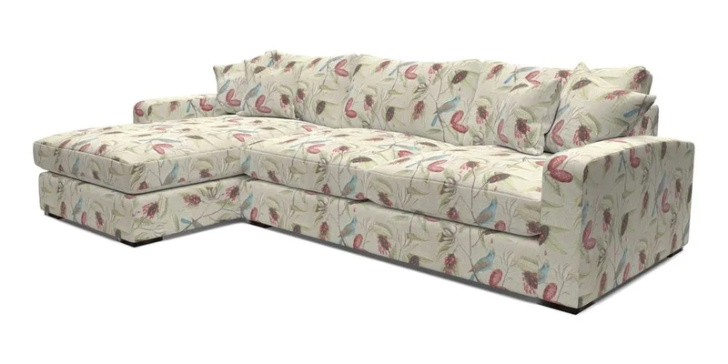 Stockbridge Chaise LHF in Two Tone Plain Biscuit