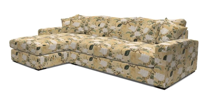 Stockbridge Chaise LHF in Two Tone Plain Biscuit