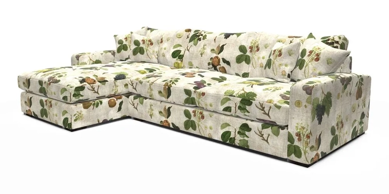 Stockbridge Chaise LHF in Two Tone Plain Biscuit