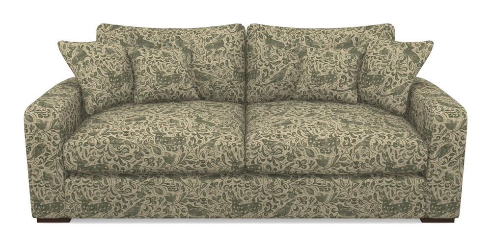 Product photograph of Stockbridge 3 Seater Sofa In V A Drawn From Nature - Bird And Rabbit - Dark Green from Sofas and Stuff Limited