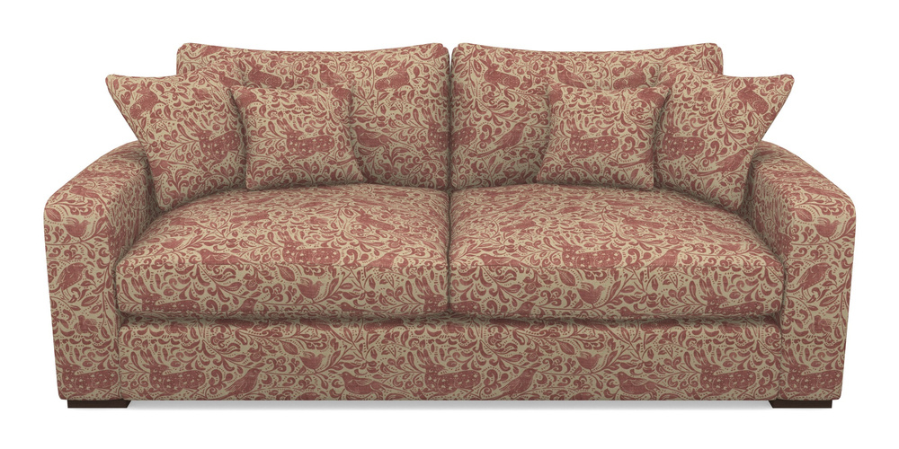 Product photograph of Stockbridge 3 Seater Sofa In V A Drawn From Nature - Bird And Rabbit - Red from Sofas and Stuff Limited