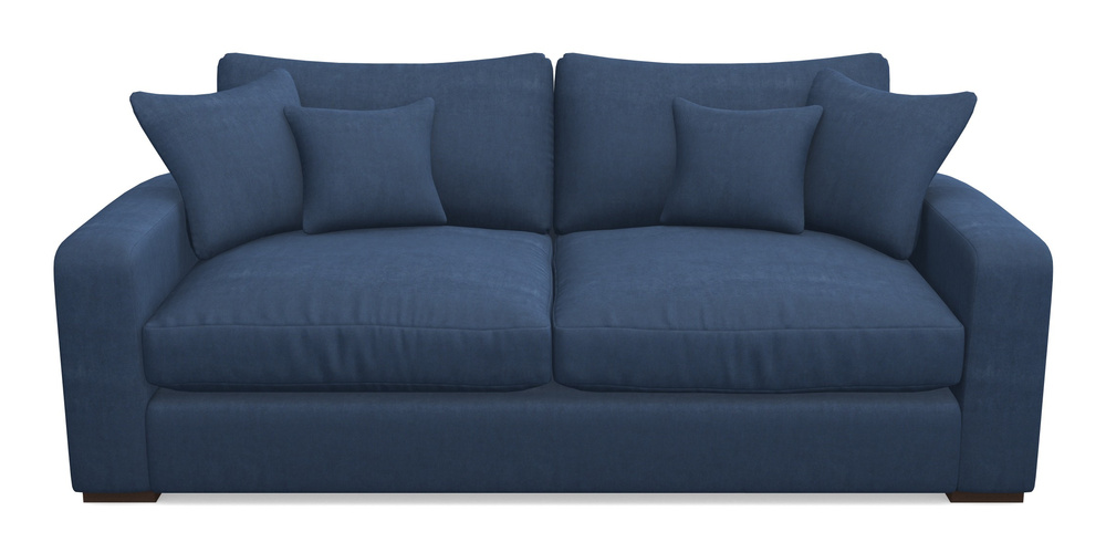 Product photograph of Stockbridge 3 Seater Sofa In Clever Tough And Eco Velvet - Agean from Sofas and Stuff Limited