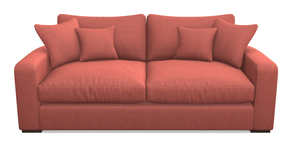 Product photograph of Stockbridge 3 Seater Sofa In Clever Tough And Eco Velvet - Damson from Sofas and Stuff Limited