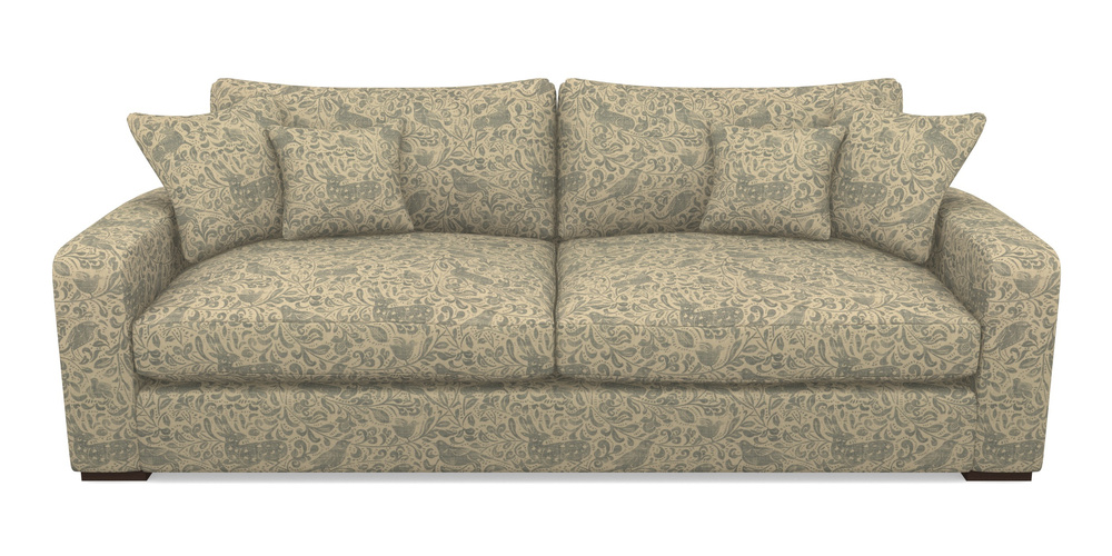 Product photograph of Stockbridge 4 Seater Sofa In V A Drawn From Nature - Bird And Rabbit - Duck Egg from Sofas and Stuff Limited