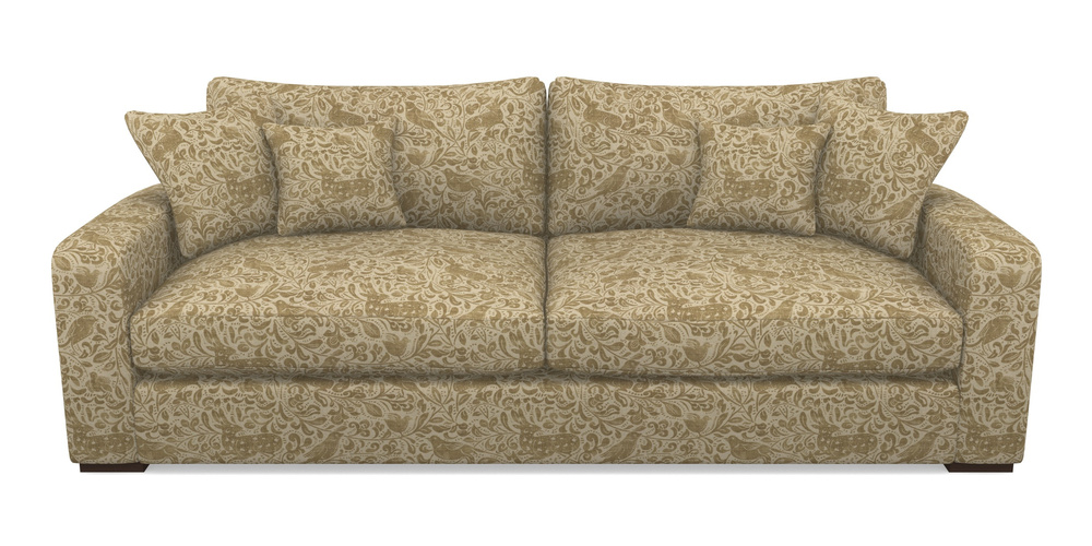 Product photograph of Stockbridge 4 Seater Sofa In V A Drawn From Nature - Bird And Rabbit - Gold from Sofas and Stuff Limited