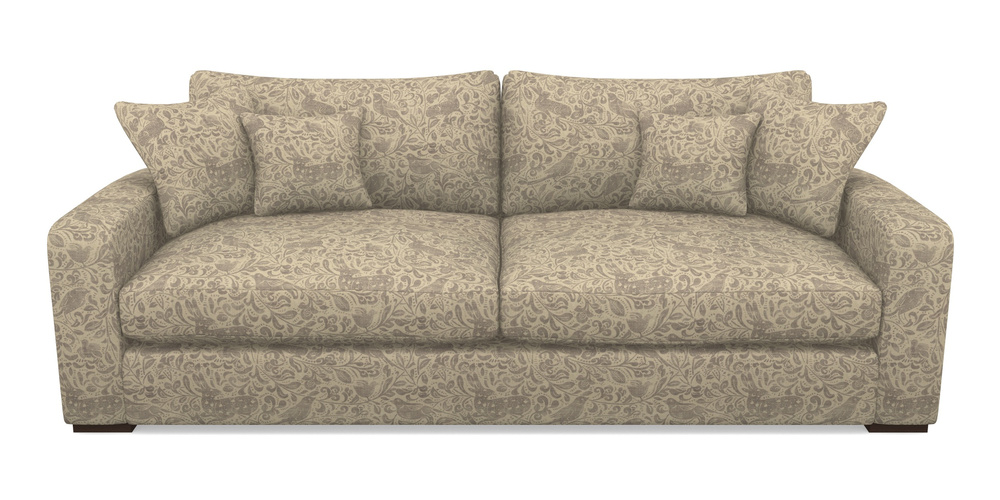 Product photograph of Stockbridge 4 Seater Sofa In V A Drawn From Nature - Bird And Rabbit - Grey from Sofas and Stuff Limited