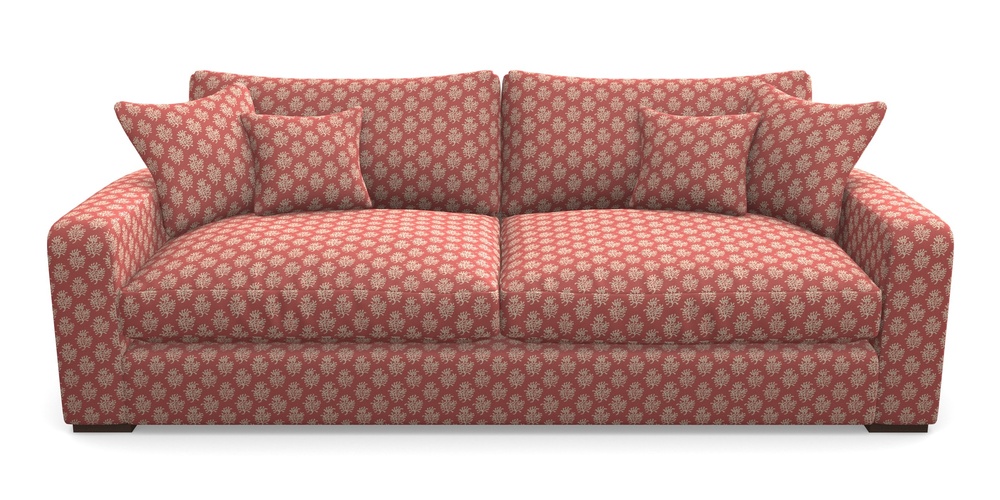 Product photograph of Stockbridge 4 Seater Sofa In Cloth 21 - Coral 1 - Ginger Snap from Sofas and Stuff Limited