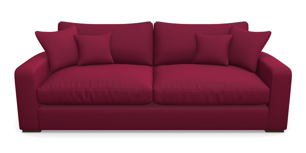 Product photograph of Stockbridge 4 Seater Sofa In Clever Glossy Velvet - Chianti from Sofas and Stuff Limited