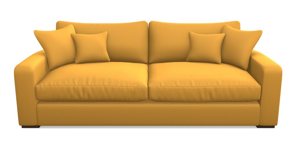 Product photograph of Stockbridge 4 Seater Sofa In Clever Glossy Velvet - Fools Gold from Sofas and Stuff Limited