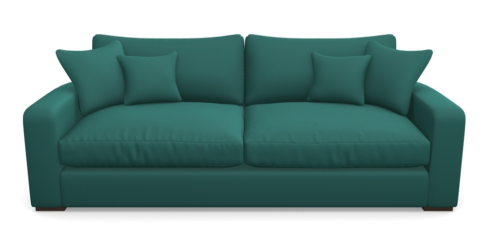 Product photograph of Stockbridge 4 Seater Sofa In Clever Glossy Velvet - Kingfisher from Sofas and Stuff Limited