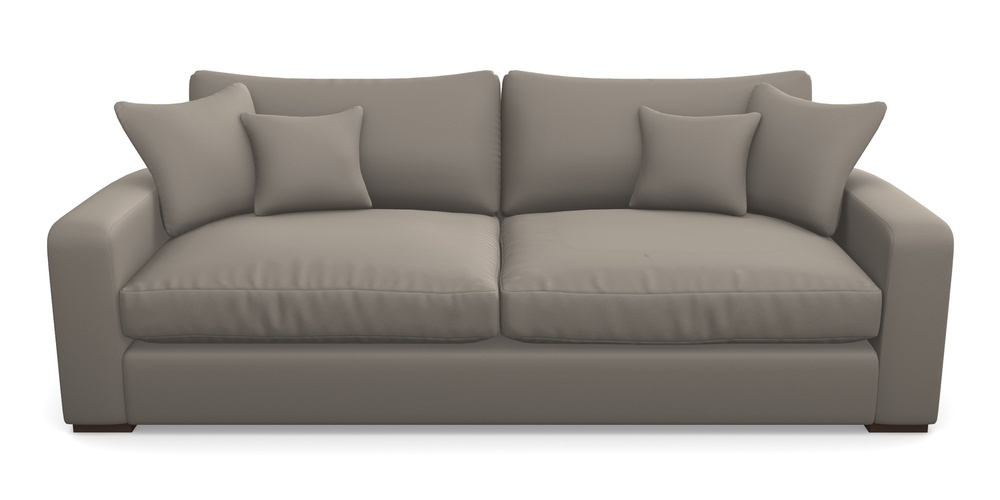 Product photograph of Stockbridge 4 Seater Sofa In Clever Glossy Velvet - Mole from Sofas and Stuff Limited