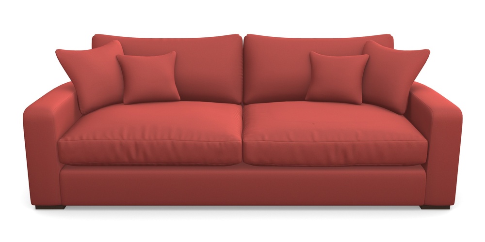 Product photograph of Stockbridge 4 Seater Sofa In Clever Glossy Velvet - Scorched Earth from Sofas and Stuff Limited