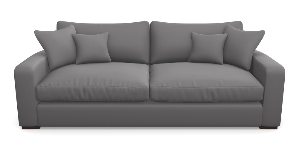 Product photograph of Stockbridge 4 Seater Sofa In Clever Glossy Velvet - Shadow from Sofas and Stuff Limited