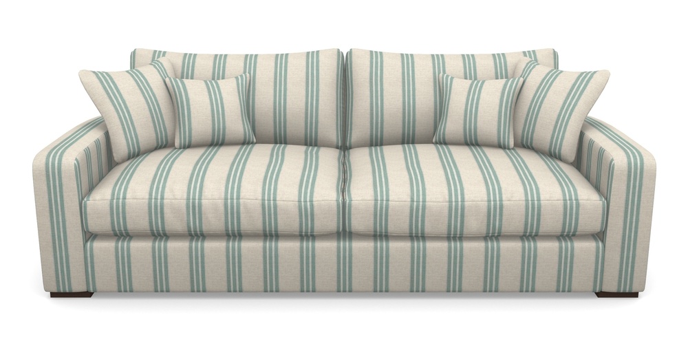 Product photograph of Stockbridge 4 Seater Sofa In Cloth 18 Stripes - Bengal - Basil from Sofas and Stuff Limited