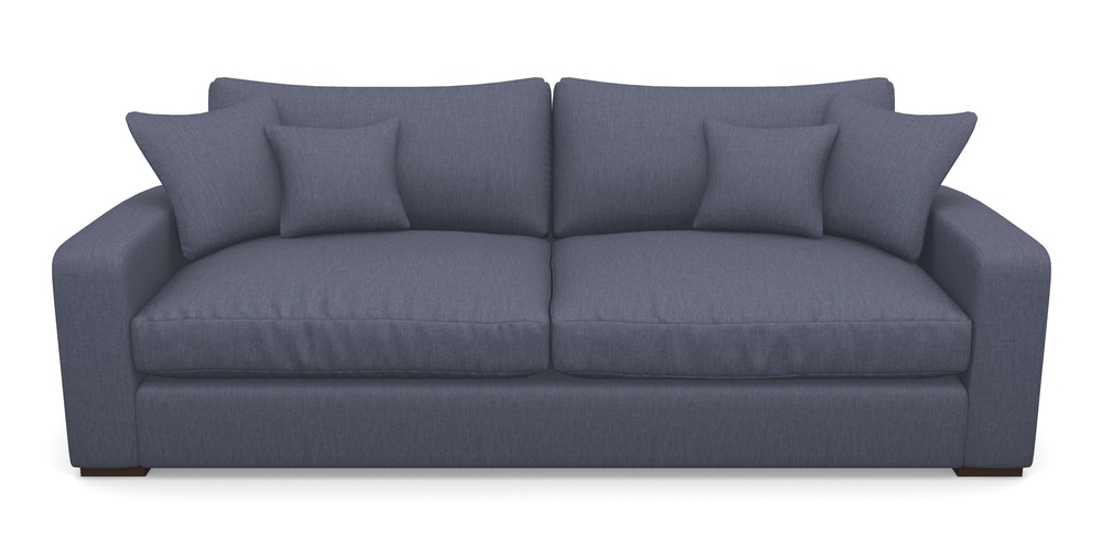 Product photograph of Stockbridge 4 Seater Sofa In Clever Cotton Mix - Oxford Blue from Sofas and Stuff Limited