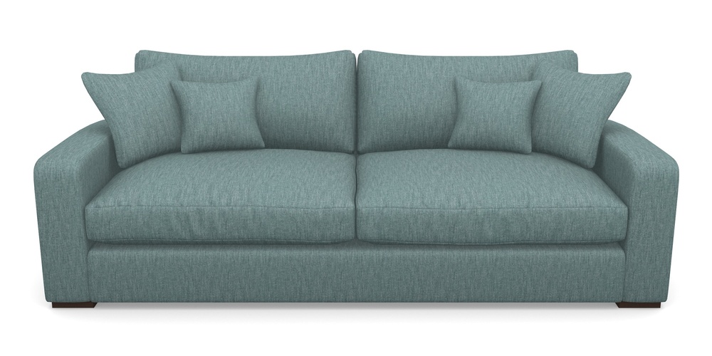 Product photograph of Stockbridge 4 Seater Sofa In Clever Cotton Mix - Teal from Sofas and Stuff Limited