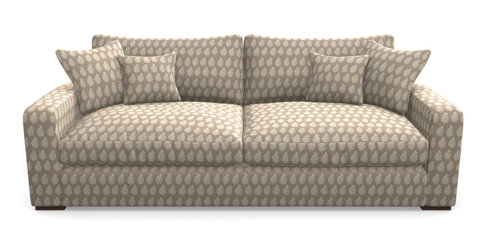 Product photograph of Stockbridge 4 Seater Sofa In Cloth 21 - Oak Leaf - Beech from Sofas and Stuff Limited