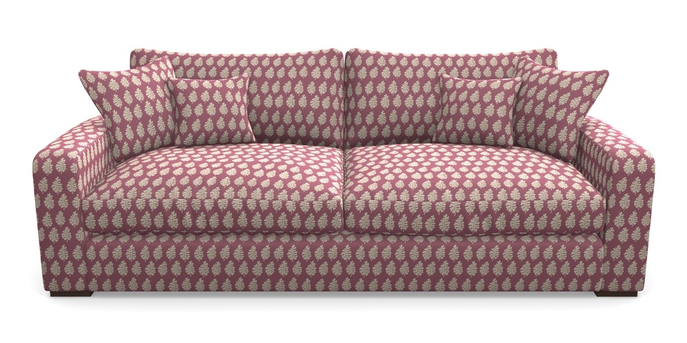 Product photograph of Stockbridge 4 Seater Sofa In Cloth 21 - Oak Leaf - Cassis from Sofas and Stuff Limited