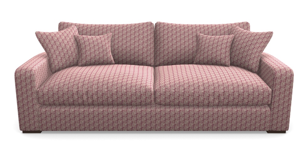 Product photograph of Stockbridge 4 Seater Sofa In Cloth 21 - Spring Twig - Cassis from Sofas and Stuff Limited