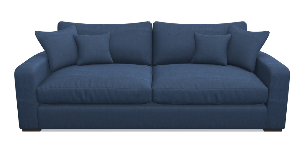 Product photograph of Stockbridge 4 Seater Sofa In Clever Tough And Eco Velvet - Agean from Sofas and Stuff Limited