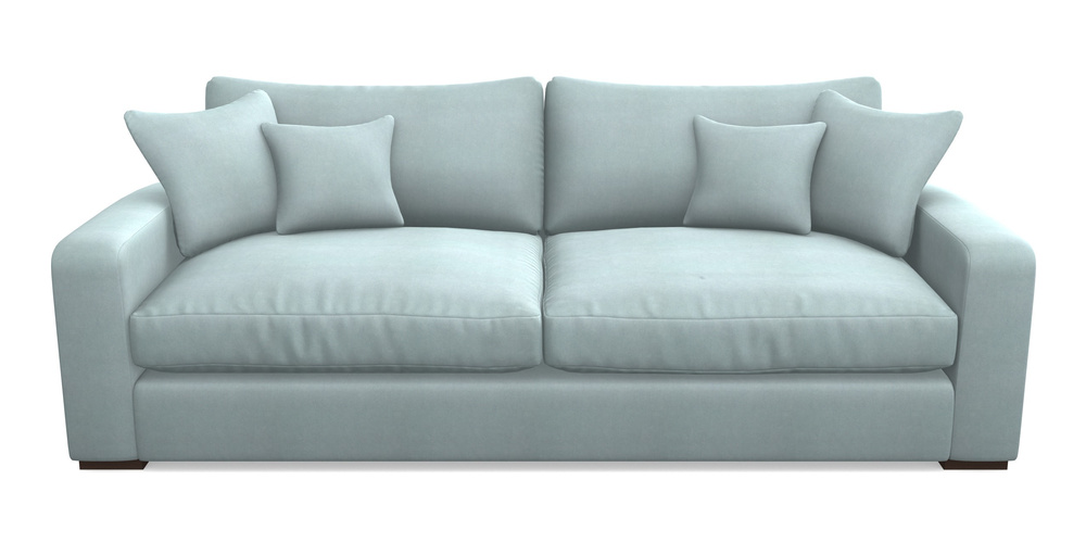 Product photograph of Stockbridge 4 Seater Sofa In Clever Tough And Eco Velvet - Mineral from Sofas and Stuff Limited