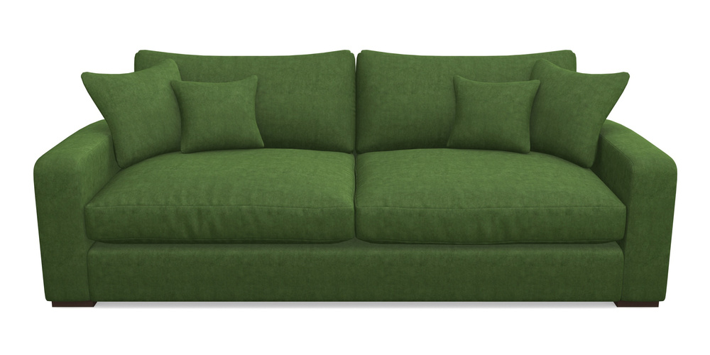 Product photograph of Stockbridge 4 Seater Sofa In Clever Tough And Eco Velvet - Shamrock from Sofas and Stuff Limited