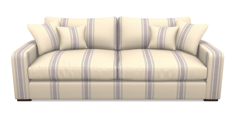 Product photograph of Stockbridge 4 Seater Sofa In Cloth 22 - Racing Stripes Cheltenham - Blueberry from Sofas and Stuff Limited