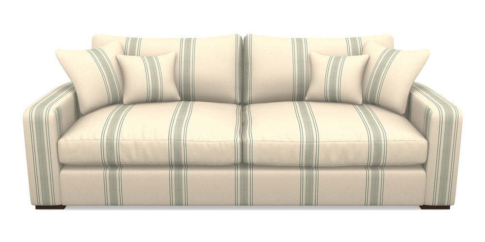 Product photograph of Stockbridge 4 Seater Sofa In Cloth 22 - Racing Stripes Cheltenham - Mint from Sofas and Stuff Limited