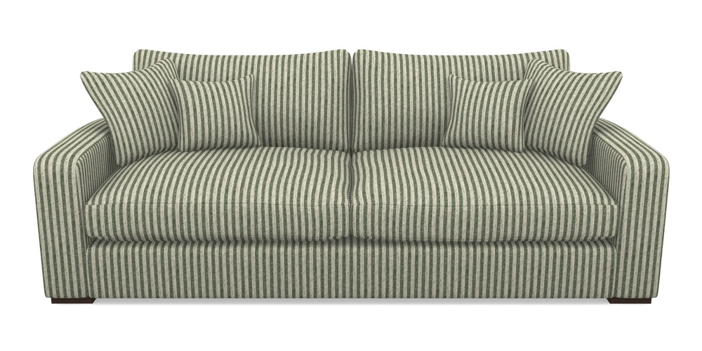 Product photograph of Stockbridge 4 Seater Sofa In Cloth 22 - Pinstripe - Courgette from Sofas and Stuff Limited