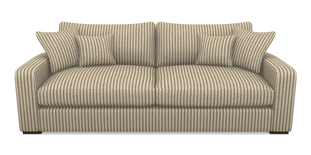 Product photograph of Stockbridge 4 Seater Sofa In Cloth 22 - Pinstripe - Fallen Leaf from Sofas and Stuff Limited