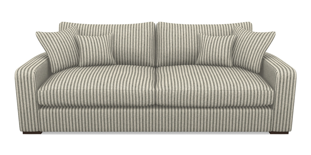 Product photograph of Stockbridge 4 Seater Sofa In Cloth 22 - Pinstripe - Seal from Sofas and Stuff Limited