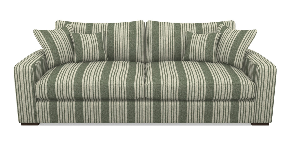 Product photograph of Stockbridge 4 Seater Sofa In Cloth 22 - Bayadere - Courgette from Sofas and Stuff Limited