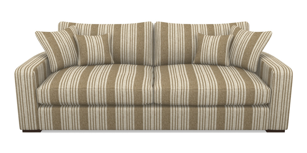 Product photograph of Stockbridge 4 Seater Sofa In Cloth 22 - Bayadere - Fallen Leaf from Sofas and Stuff Limited