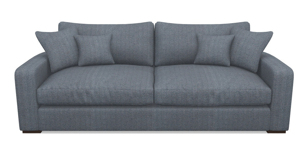 Product photograph of Stockbridge 4 Seater Sofa In Dundee Herringbone - Denim from Sofas and Stuff Limited