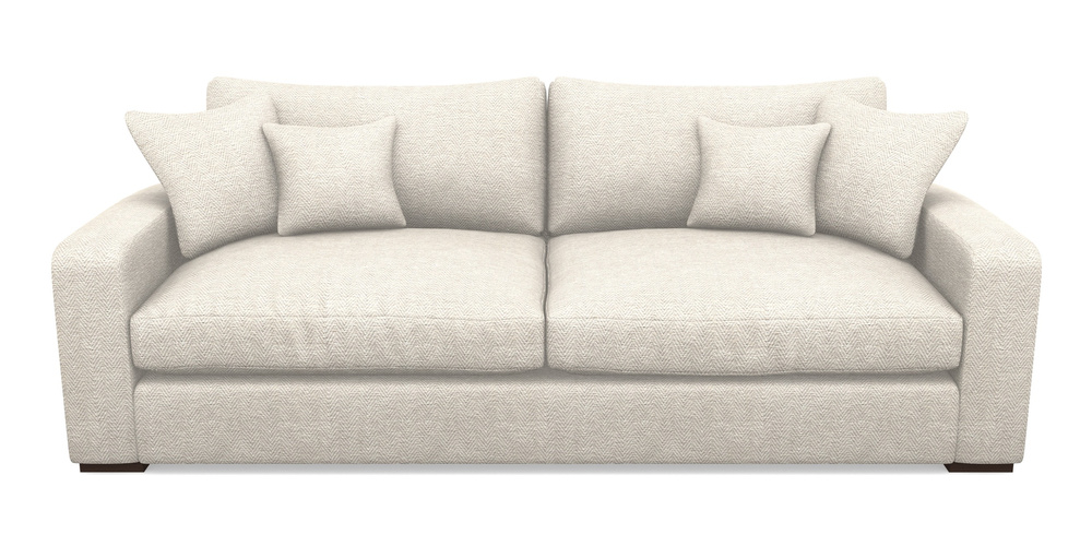 Product photograph of Stockbridge 4 Seater Sofa In Dundee Herringbone - Linen from Sofas and Stuff Limited