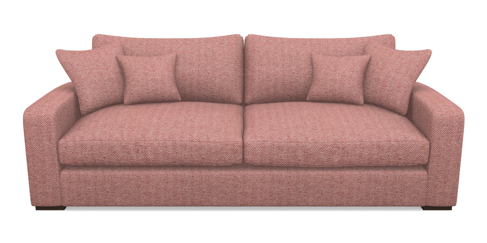 Product photograph of Stockbridge 4 Seater Sofa In Dundee Herringbone - Rose from Sofas and Stuff Limited
