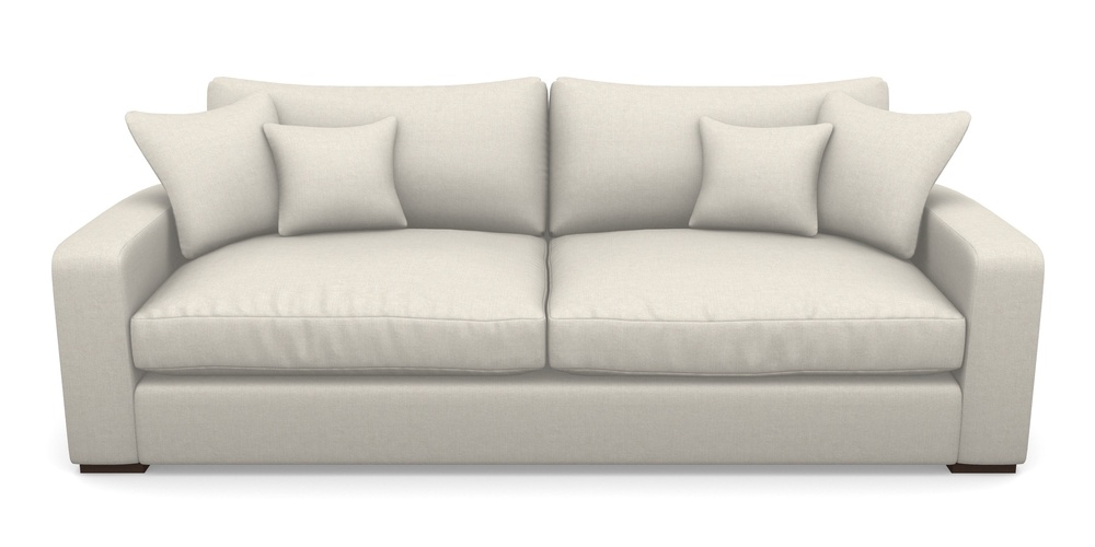 Product photograph of Stockbridge 4 Seater Sofa In Easy Clean Plain - Chalk from Sofas and Stuff Limited