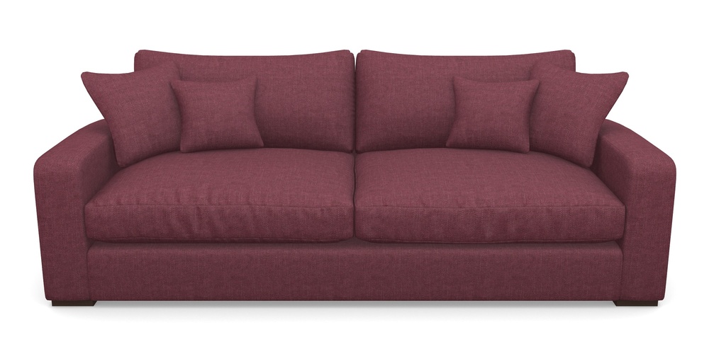 Product photograph of Stockbridge 4 Seater Sofa In Easy Clean Plain - Chianti from Sofas and Stuff Limited