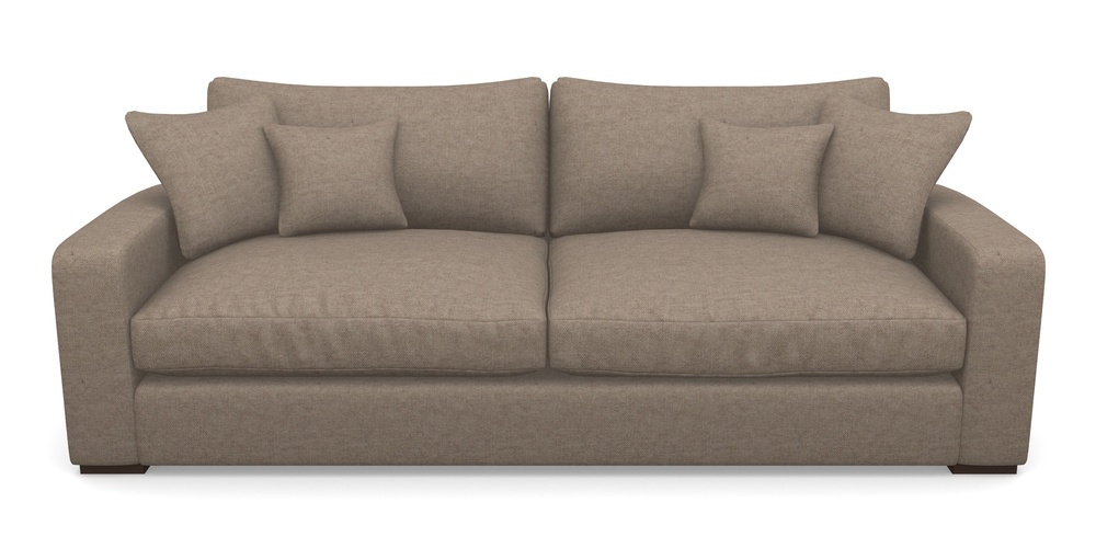 Product photograph of Stockbridge 4 Seater Sofa In Easy Clean Plain - Camel from Sofas and Stuff Limited