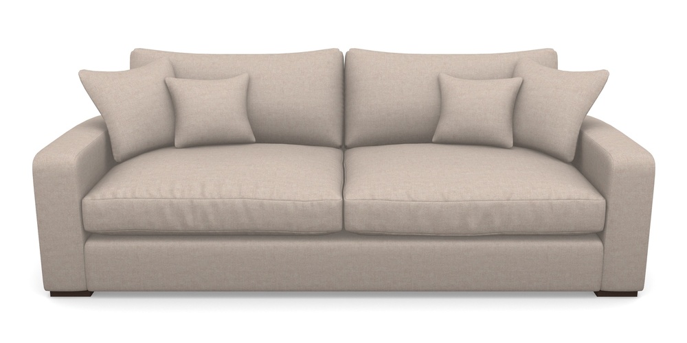 Product photograph of Stockbridge 4 Seater Sofa In Easy Clean Plain - Cream from Sofas and Stuff Limited