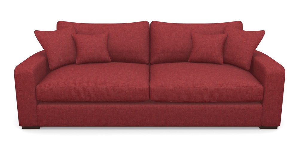 Product photograph of Stockbridge 4 Seater Sofa In Easy Clean Plain - Claret from Sofas and Stuff Limited