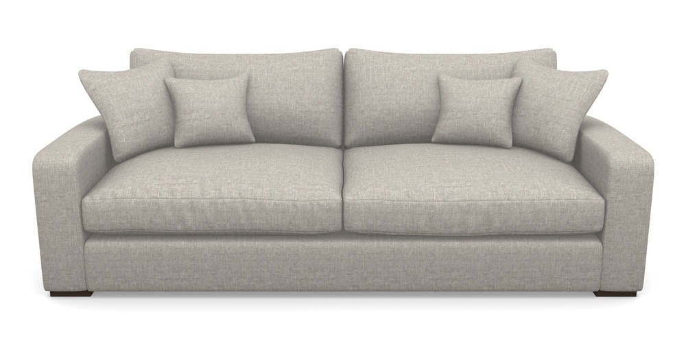 Product photograph of Stockbridge 4 Seater Sofa In Easy Clean Plain - Dove from Sofas and Stuff Limited