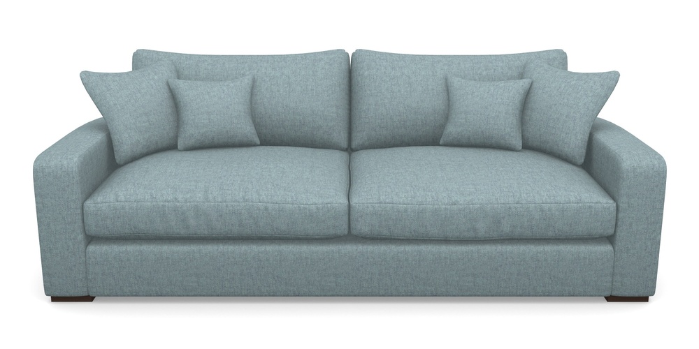 Product photograph of Stockbridge 4 Seater Sofa In Easy Clean Plain - Polar from Sofas and Stuff Limited
