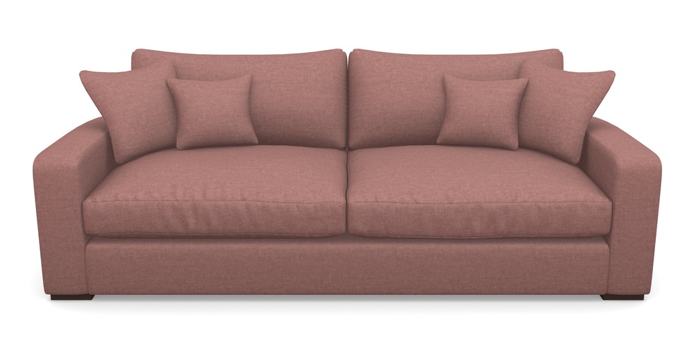 Product photograph of Stockbridge 4 Seater Sofa In Easy Clean Plain - Rosewood from Sofas and Stuff Limited