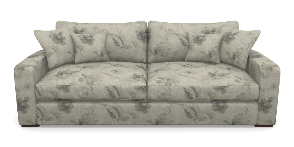 Product photograph of Stockbridge 4 Seater Sofa In Floral Linen - Lela Mystery Oat Sepia from Sofas and Stuff Limited