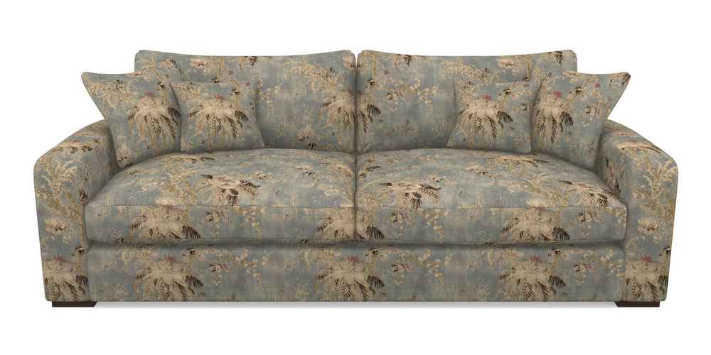 Product photograph of Stockbridge 4 Seater Sofa In Floral Linen - Zefferino Danish Girl from Sofas and Stuff Limited