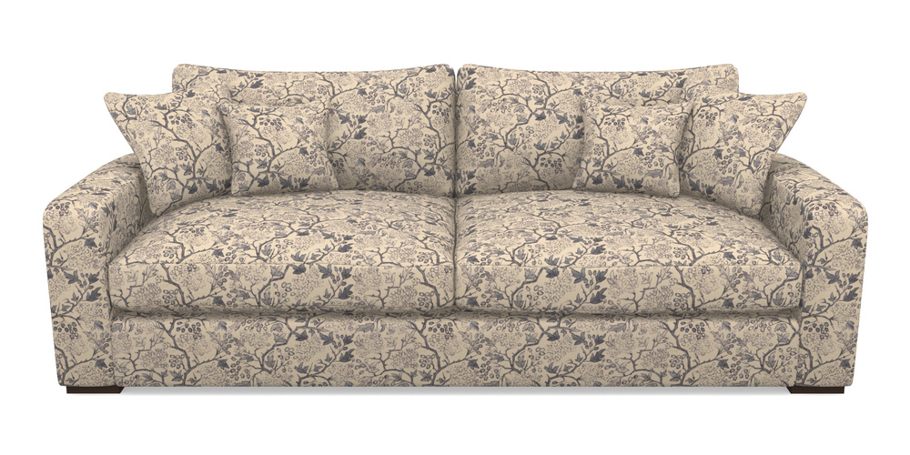 Product photograph of Stockbridge 4 Seater Sofa In Rhs Collection - Gertrude Jekyll Linen Cotton Blend - Navy from Sofas and Stuff Limited